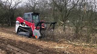 Likvidace náletů a nevhodných křovin Takeuchi TL12V2  lesní fréza FAE  Malostrojecz [upl. by Pisarik272]