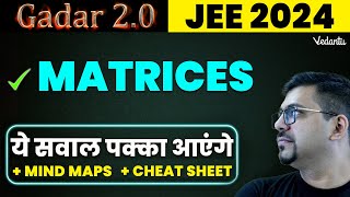 Matrices Class 12 JEE PYQs  JEE 2024 Maths New Syllabus  Class 12 Maths  Harsh Sir VedantuMath [upl. by Leseil237]