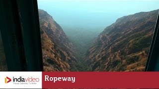 Ropeway at Pavagadh Mahakali Temple Gujarat  India Video [upl. by Lucais]