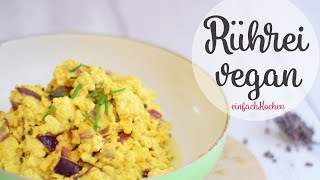 Tofu Rührei veganes Rührei Rezept von einfachKochen [upl. by Gambrell]