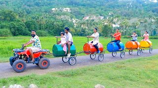 Toy Train With Barrel  ബാരൽ കൊണ്ടൊരു ട്രെയിൻ  M4 Tech [upl. by Odrautse]