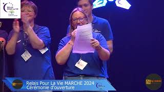 relais pour la vie MARCHE 2024 cérémonie douverture [upl. by Erej]