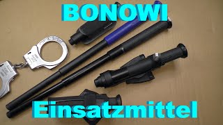 BONOWI EinsatzmittelBonowi EinsatzstockBonowi EKABonowi handcuffsAbwehrstockTeleskopschlagstock [upl. by Greenstein]