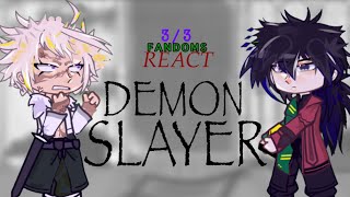 Fandoms React To DEMON SLAYER  Sanemi and Giyu 33  TW IN DESC [upl. by Eninaj]