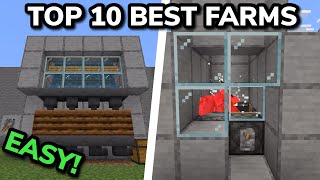 TOP 10 BEST FARMS in Minecraft Bedrock 121 MCPEXboxPSSwitchPC [upl. by Secrest]