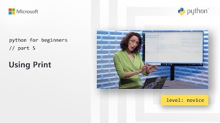 Using Print  Python for Beginners 5 of 44 [upl. by Ogawa]