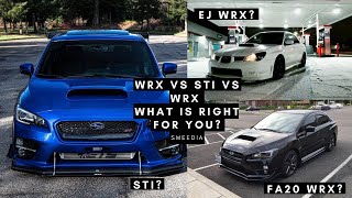 WRX VS STI VS WRX What Is The Right Car For You [upl. by Reinhard418]