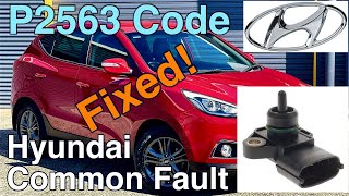 P2563 OBD2 Fault Code Hyundai Diesel Engine FIXED MAP Sensor CEL Limp Mode [upl. by Ilhsa]