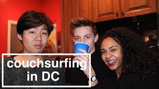 OUR FIRST TIME COUCHSURFING Washington DC Style  DamonAndJo [upl. by Nani911]