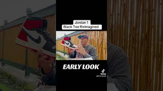 Jordan 1 Black Toe Reimagined Real Quick 1 Minute Review jordan1blacktoereimagined nike jordan1 [upl. by Tenahs]