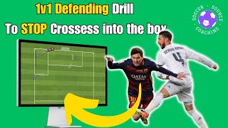 STOP Conceding From Crosses  1v1 Defending Soccer Football Drill From Wide Areas ⚽️ [upl. by Arata154]