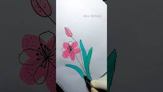 Simple flower drawing tutorial ideas art shortvideo shorts trending viralshorts painting [upl. by Richlad617]