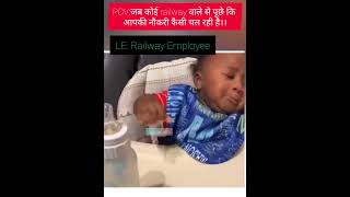 Apki job kaisi chal rhi hai shorts youtubeshorts ytshorts funny railway job [upl. by Alarick]