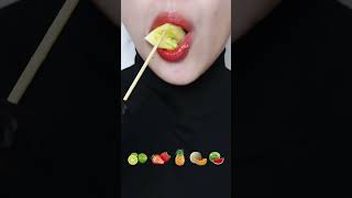 ASMR Eat fresh fruits and vegetables 🍋🍓🍍🍈🍉4 asmr vegetables food fruit shorts [upl. by Mulligan]