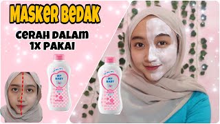 CARA BIKIN KULIT PUTIH CERAH dalam 1x pakai MASKER BEDAK BAYI  KITA BUKTIKAN SEKARANG [upl. by Nylirrej]