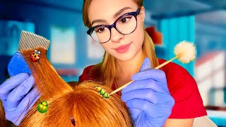 ASMR School Nurse Lice Check Roleplay👩🏻‍⚕️🐜🐛 Lice Removal amp Scalp Treatment 💆🏻‍♀️ [upl. by Woll]