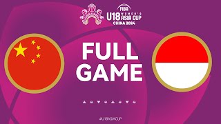 China v Indonesia  Full Basketball Game  FIBA U18 Womens Asia Cup 2024  Divison A  Group Phase [upl. by Noyad405]