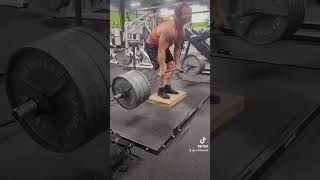 585x1 paused deficit deadlift powerlifting deadlift [upl. by Nairahcaz]