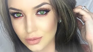 Golden green eye makeup tutorial for brown eyesparty makeupKashees makeup [upl. by Joann]