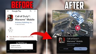 How To InstallDownload New COD Warzone Mobile On Unsupported GPU amp Low End Devices For All Devices [upl. by Neggem]