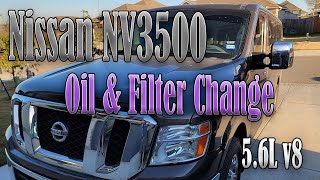 Nissan NV3500 Oil amp Filter Change  Instrument Cluster Reminder Reset 56L v8 [upl. by Audun]