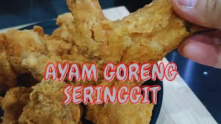 Ayam Goreng Seringgit mudah dan rangup  Hanya 2 bahan perapan ✌️ [upl. by Aerdno]