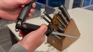 HENCKELS Classic Precision 16 Piece Kitchen Knife Set Review [upl. by Spancake]