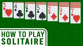 How to play Solitaire card game  Solitaire tricks  how to play solitaire with cards [upl. by Ahsina]