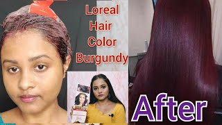 Loreal Hair color  Burgundy color  Pura hair khrb ho gya is color se  must watch before use [upl. by Iphlgenia179]