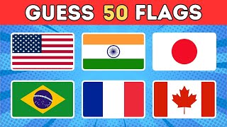 Guess The Country By The Flag 🚩  50 Countries Flag Quiz [upl. by Evanthe]