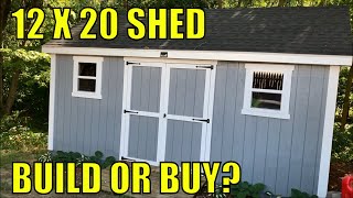 12 x 20 Shed  Build VERSUS Buying and the Cost BREAKDOWN [upl. by Onitnevuj]