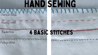 Most Common Hand Sewing Stitches  Ep 6 [upl. by Henn]