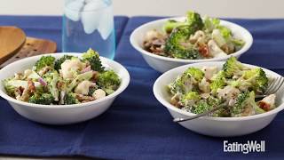 Easy delicious creamy broccoli salad [upl. by Ymassej]