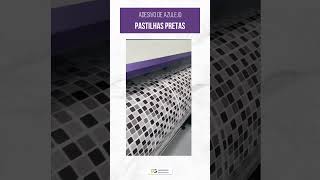 Adesivo de Azulejo Pastilhas Pretas PRODUÇÃO PG Adesivos💜 [upl. by Ydisac]