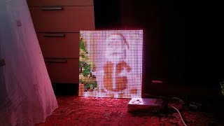 Led Display 43x43 pixel P5 ws2812b esp32 1849 pixel 46x46 sm [upl. by Yatnuahs]