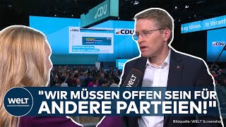 CDUPARTEITAG BERLIN Koalition mit den Grünen Sicherheits und Außenpolitik quotviele Schnittmengenquot [upl. by Doro]