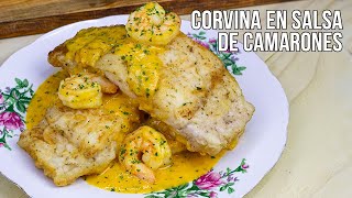 CORVINA EN SALSA DE CAMARONES [upl. by Ahsiuqal]