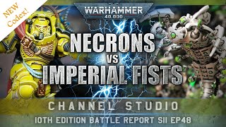 New Codex Necrons vs Pure Imperial Fists Warhammer 40K 10th Edition Battle Report 1750pts [upl. by Teragram]