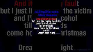 Stick Season Noah Kahan  Karaoke Version King with sing along Lyrics [upl. by Cally]