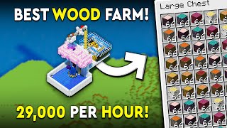 Minecraft All Trees Wood Farm Tutorial  NEW  29000 PH [upl. by Anyal809]