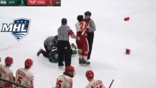 MHL LHM 20212022 MARTIMES HOCKEY LEAGUE FIGHTS [upl. by Odnalo]