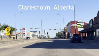 🇨🇦 Driving in CANADA  CLARESHOLM Alberta 4K drive [upl. by Trumann92]