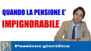 Pignoramento della pensione come ed entro che limiti vige limpignorabilità [upl. by Genesa542]