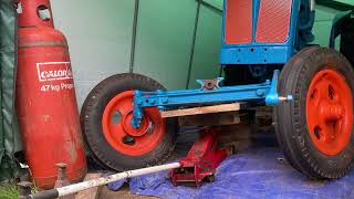 Refitting front axle back on the Fordson Major E1A [upl. by Lehcim]