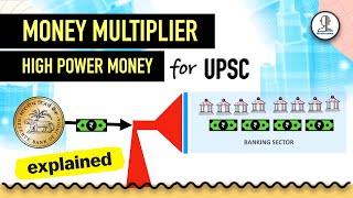 M0  High Power Money amp Money Multiplier  Indian Economy for UPSC [upl. by Allemahs466]