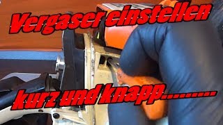 Vergaser einstellen bei einer Motorsäge [upl. by Ariaj283]