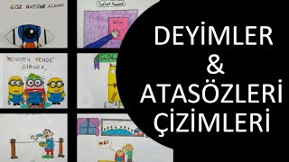 5Sınıf Öğrencilerinin Gözünden Deyimler ve Atasözleri Resimli AnlatımGörsel Sanatlar Etkinlikleri [upl. by Leinnad]