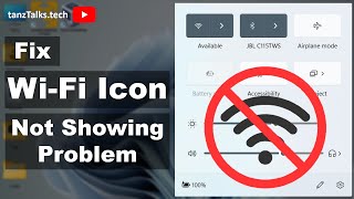 Fix WiFi Icon Not Showing Problem on Windows 1110  How to Get Back Missing WiFi Icon in Windows [upl. by Zoha]