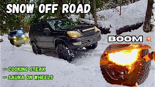 Washington Snow Wheeling OffRoading Lexus GX470 Jeep 392 Porsche Cayenne [upl. by Eibmab]