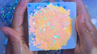 Glittery Glitter Bomb amp A Glittery Mix Mess with Chalk Blocks  Crunchy amp Soft ASMR [upl. by Rizika]